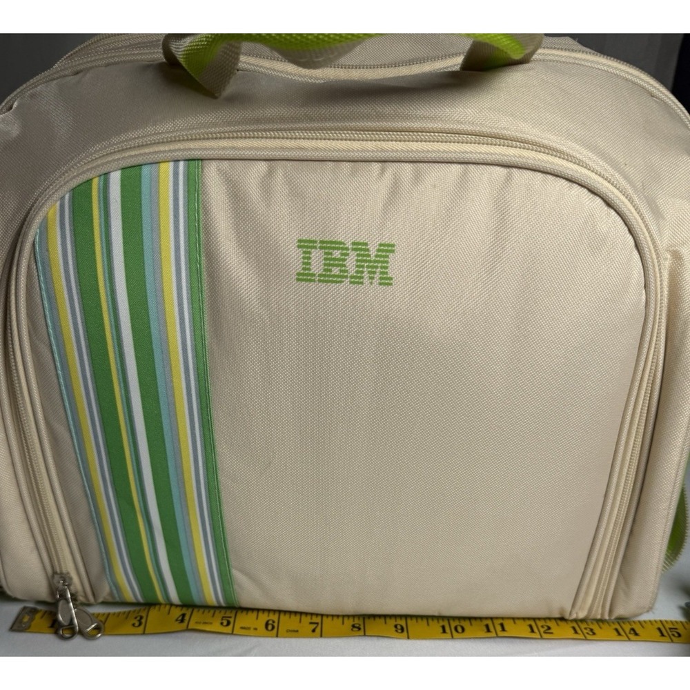 Picnic Bag Pack 4 Person‎ IBM company Hamper Cooler Mugs Plates Cutlery Travel - Picture 7 of 16